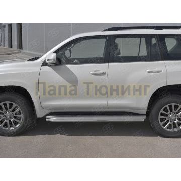 Защита порогов d42 РусСталь для Toyota LC Prado 150 Style 2019-