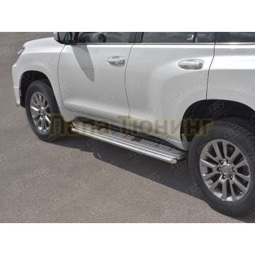 Защита порогов d42 РусСталь для Toyota LC Prado 150 Style 2019-
