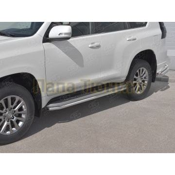 Защита порогов d42 РусСталь для Toyota LC Prado 150 Style 2019-