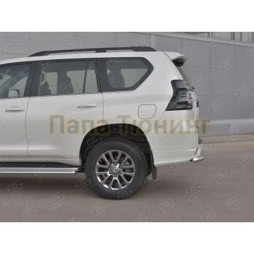 Защита заднего бампера d57 секции(короткая) РусСталь для Toyota LC Prado 150 Style 2019-