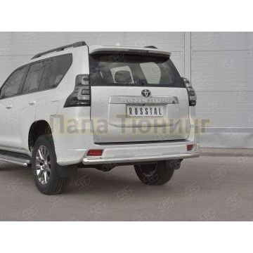 Защита заднего бампера d57 секции(короткая) РусСталь для Toyota LC Prado 150 Style 2019-