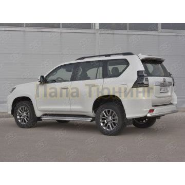 Защита заднего бампера d57 секции(короткая) РусСталь для Toyota LC Prado 150 Style 2019-