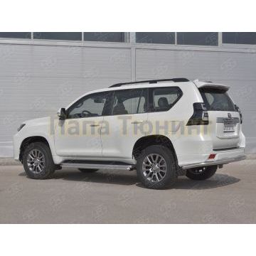 Защита заднего бампера d57 секции РусСталь для Toyota LC Prado 150 Style 2019-