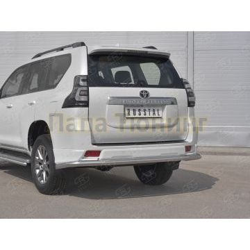 Защита заднего бампера d57 секции РусСталь для Toyota LC Prado 150 Style 2019-
