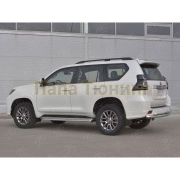 Защита заднего бампера d57 дуга d42 дуга РусСталь для Toyota LC Prado 150 Style 2019-