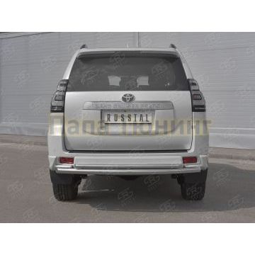 Защита заднего бампера d57 дуга d42 дуга РусСталь для Toyota LC Prado 150 Style 2019-