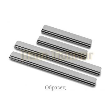 Накладки на пороги RUSSTAL (нерж., зеркало) РусСталь для VAZ 21214 2014-