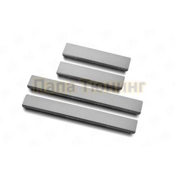 Накладки на пороги RUSSTAL (нерж., зеркало) РусСталь для Lada Xray Exclusive 2017-