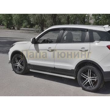 Пороги труба d57 (вариант 1) РусСталь для Lifan X70 2018-