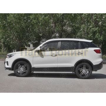 Пороги труба d57 (вариант 1) РусСталь для Lifan X70 2018-