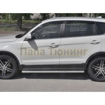 Пороги труба d57 (вариант 2) РусСталь для Lifan X70 2018-