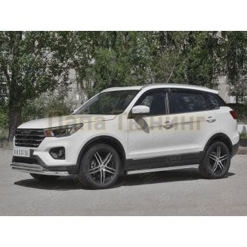 Пороги труба d57 (вариант 2) РусСталь для Lifan X70 2018-