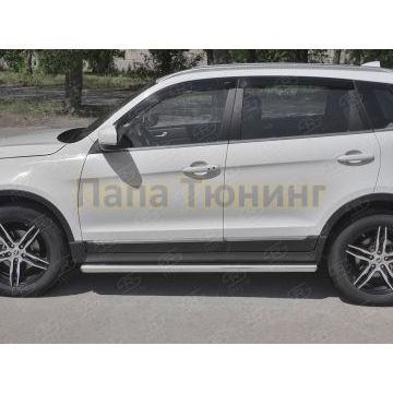 Пороги труба d57 (вариант 3) РусСталь для Lifan X70 2018-