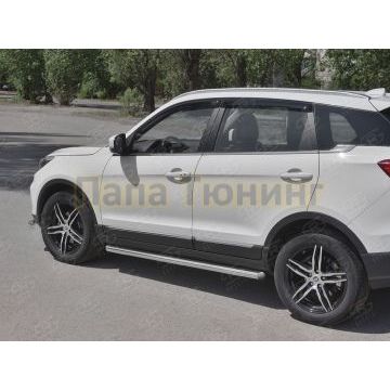 Пороги труба d57 (вариант 3) РусСталь для Lifan X70 2018-