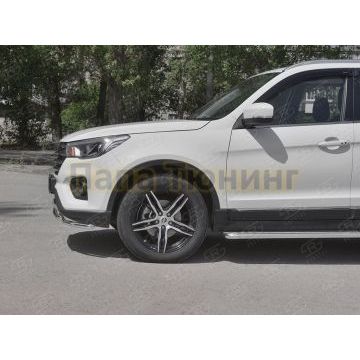 Защита переднего бампера d42 секции-d42 дуга РусСталь для Lifan X70 2018-