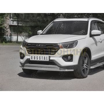 Защита переднего бампера d42 секции-d42 дуга РусСталь для Lifan X70 2018-
