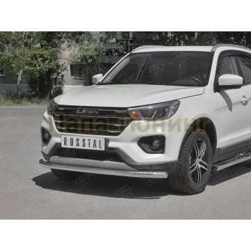 Защита переднего бампера d57 секции РусСталь для Lifan X70 2018-