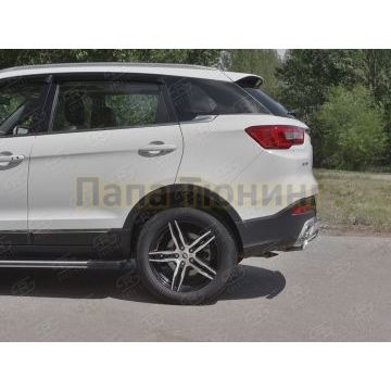 Защита заднего бампера d75х42 дуга РусСталь для Lifan X70 2018-