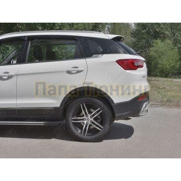 Защита заднего бампера d42 секции РусСталь для Lifan X70 2018-