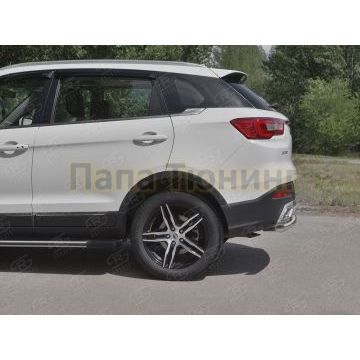 Защита заднего бампера d57 дуга РусСталь для Lifan X70 2018-