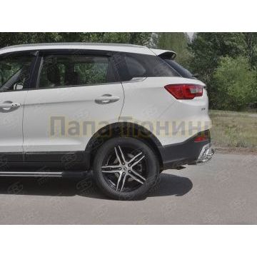 Защита заднего бампера d57 дуга-d42 дуга РусСталь для Lifan X70 2018-