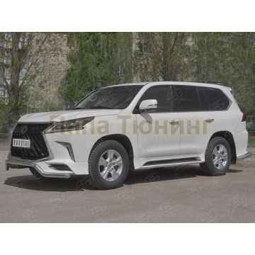 Защита переднего бампера d57 волна РусСталь для Lexus LX450d-lx570 (TRD Superior) 2015-