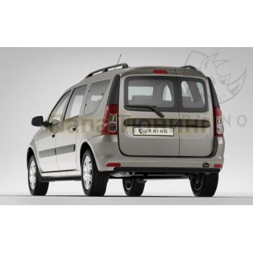 Защита заднего бампера d57 ч. сталь черн. (дуга) РусСталь для Lada Largus 2012-