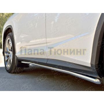 Пороги труба d42 секция (вариант 1) РусСталь для Lexus RX 350L (not f-sport) 2018-