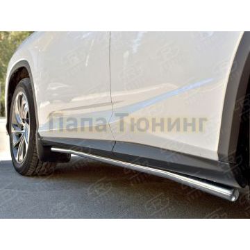 Пороги труба d42 секция (вариант 3) РусСталь для Lexus RX 350L (not f-sport) 2018-