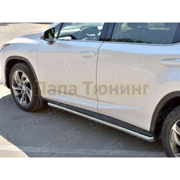 Пороги труба d57 секция (вариант 1) РусСталь для Lexus RX 350L (not f-sport) 2018-
