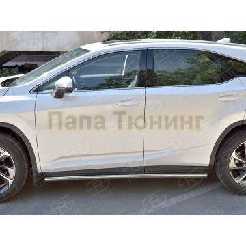 Пороги труба d57 секция (вариант 3) РусСталь для Lexus RX 350L (not f-sport) 2018-