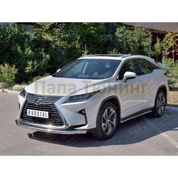 Защита переднего бампера d57 секция РусСталь для Lexus RX 350L (not f-sport) 2018-