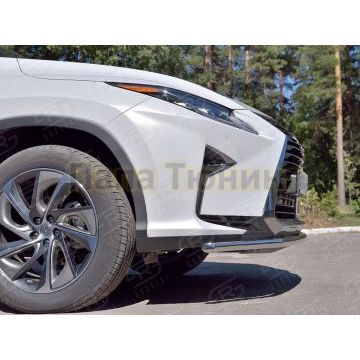 Защита переднего бампера d42 секция РусСталь для Lexus RX 350L (not f-sport) 2018-