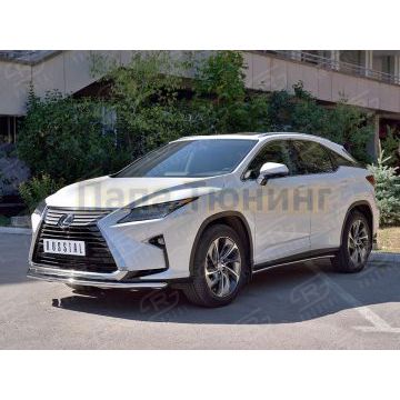 Защита переднего бампера d42 секция РусСталь для Lexus RX 350L (not f-sport) 2018-