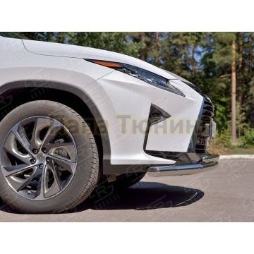 Защита переднего бампера d57 секция-d42 дуга РусСталь для Lexus RX 350L (not f-sport) 2018-