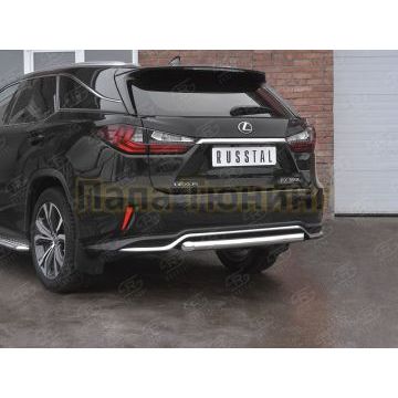 Защита заднего бампера d57 дуга РусСталь для Lexus RX 350L (not f-sport) 2018-