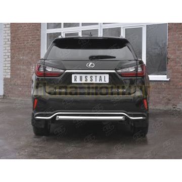 Защита заднего бампера d57 дуга РусСталь для Lexus RX 350L (not f-sport) 2018-