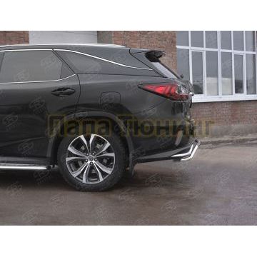 Защита заднего бампера d42 волна РусСталь для Lexus RX 350L (not f-sport) 2018-