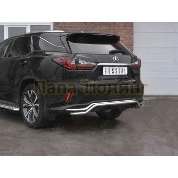 Защита заднего бампера d42 волна РусСталь для Lexus RX 350L (not f-sport) 2018-
