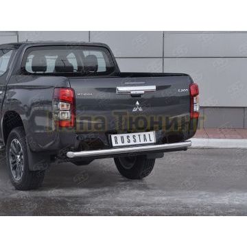 Защита заднего бампера d57 секции РусСталь для Mitsubishi L200 2019-