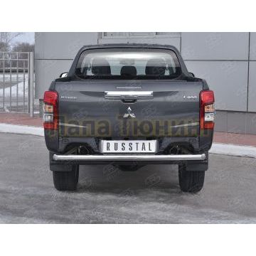 Защита заднего бампера d57 секции РусСталь для Mitsubishi L200 2019-