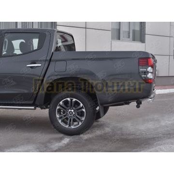 Защита заднего бампера d57 секции d42x2 уголки РусСталь для Mitsubishi L200 2019-