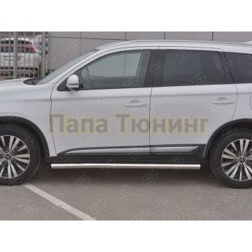 Пороги труба d57 (вариант 2) РусСталь для Mitsubishi Outlander 2018-