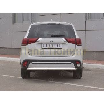 Защита заднего бампера d57 (дуга) РусСталь для Mitsubishi Outlander 2018-