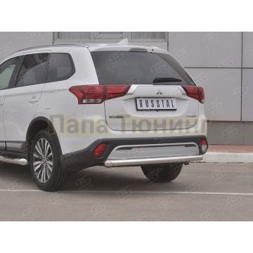 Защита заднего бампера d57 (дуга) РусСталь для Mitsubishi Outlander 2018-