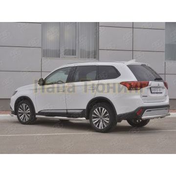 Защита заднего бампера d57 (дуга) РусСталь для Mitsubishi Outlander 2018-