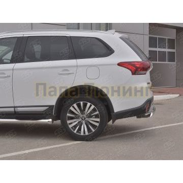 Защита заднего бампера d75х42 (дуга) РусСталь для Mitsubishi Outlander 2018-