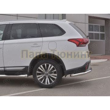 Защита заднего бампера d57 (секции) РусСталь для Mitsubishi Outlander 2018-