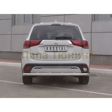 Защита заднего бампера d57 (секции) РусСталь для Mitsubishi Outlander 2018-