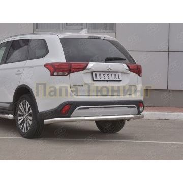 Защита заднего бампера d57 (секции) РусСталь для Mitsubishi Outlander 2018-